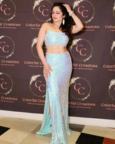 Sequin Cami Top and Split Thigh Skirt